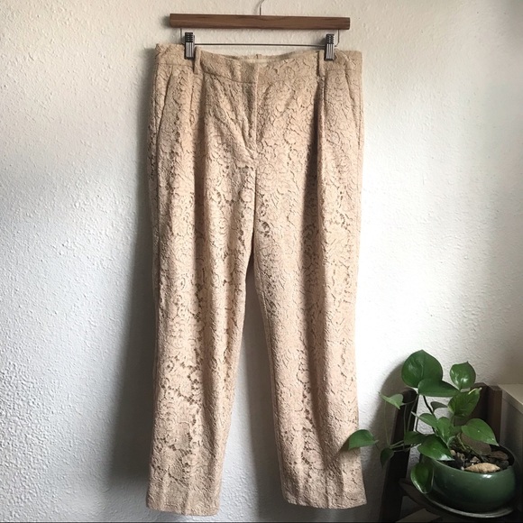 J. Crew Pants - J.Crew Collection cream lace pants